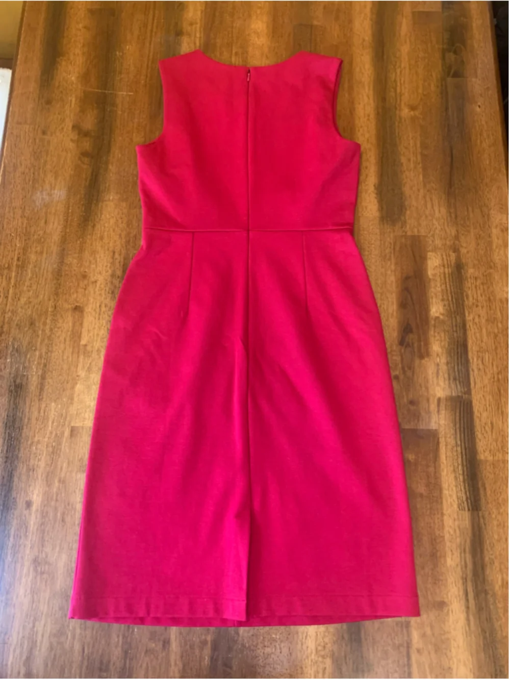 Women's Lands' End Red Sleeveless Midi Dress Size 2